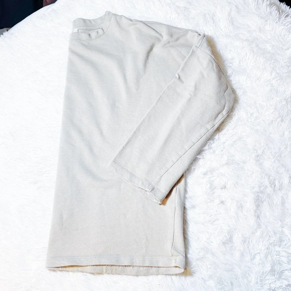 Zara Classic Crewneck Light Sweater Beige Size S